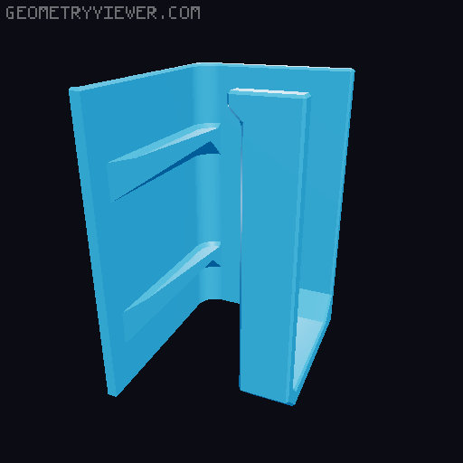 Toilet paper holder no support 3D model thumbnail