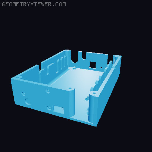 Prusa Einsy Case for enclosure with active cooling 3D model thumbnail
