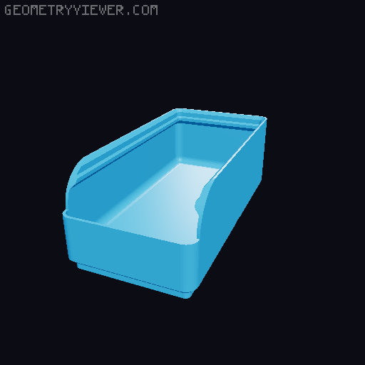 Gridfinity rouded bins collection all sizes 3D model thumbnail