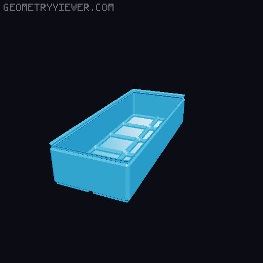 Gridfinity Box (Quick print, lite version, less filament!) 3D model thumbnail