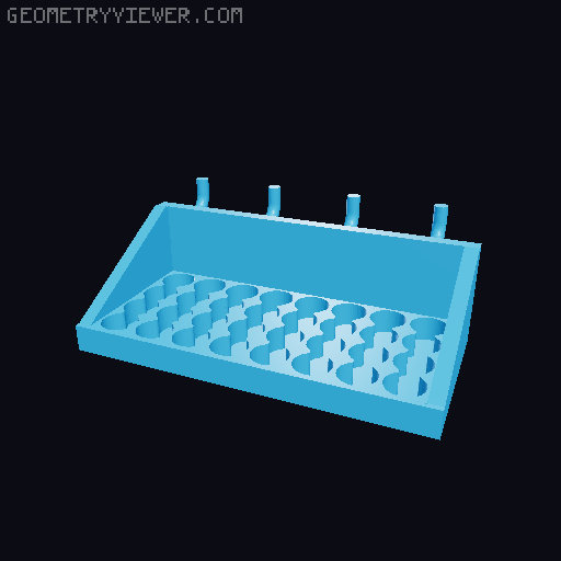 Pegboard Battery Trays 3D model thumbnail