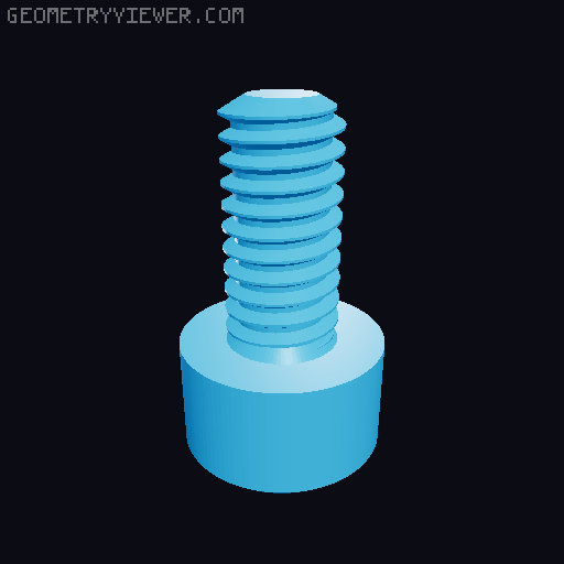 Hundreds of Metric Allen Screws with Cylindrical Head M2 up to M64 3D model thumbnail