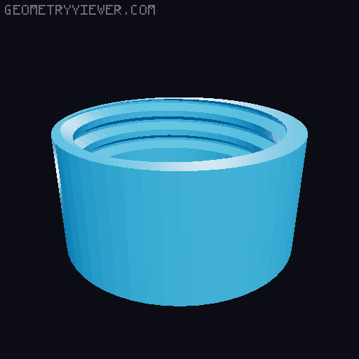 Prusa XL Drybox silica gel cap and funnel 3D model thumbnail
