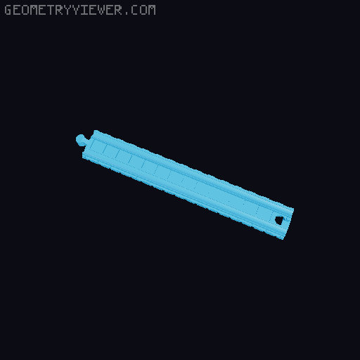 Wooden railway bridge system for Fischertechnik 3D model thumbnail