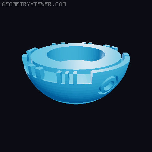 BB-8 Google Home Costume or Standalone model 3D model thumbnail