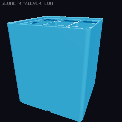Ikea Alex Gridfinity cable bins (more variants) 3D model thumbnail