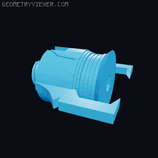 7MM Lightsaber Allen Key Holder 3D model thumbnail