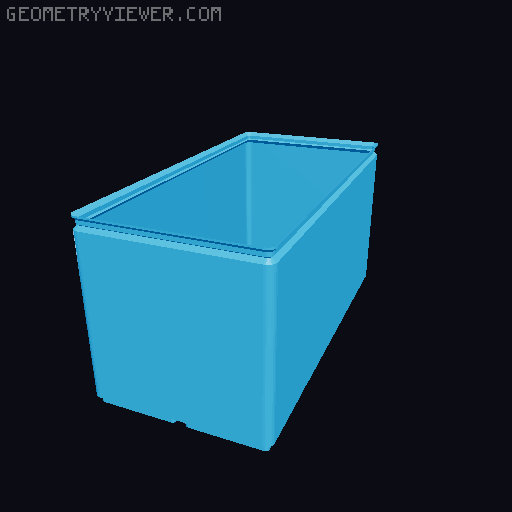 Gridfinity Box (Quick print, lite version, less filament!) 3D model thumbnail
