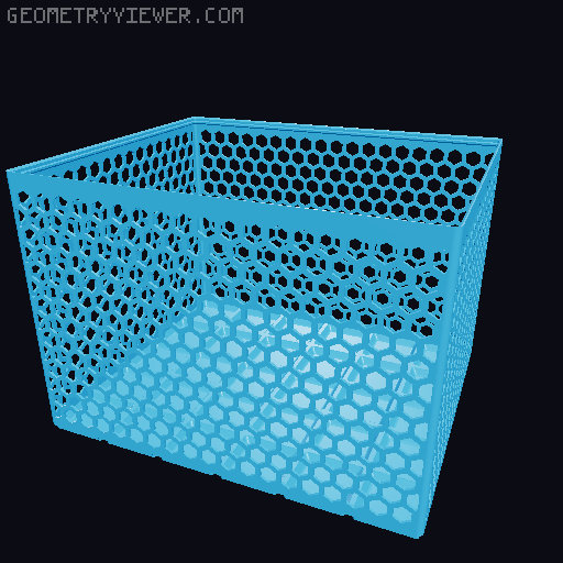Gridfinity Hex Bins Light all sizes 3D model thumbnail