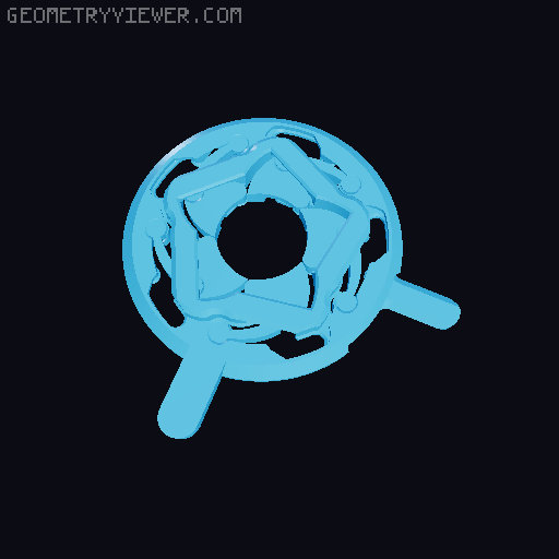 Mechanical Iris - Print In Place 3D model thumbnail