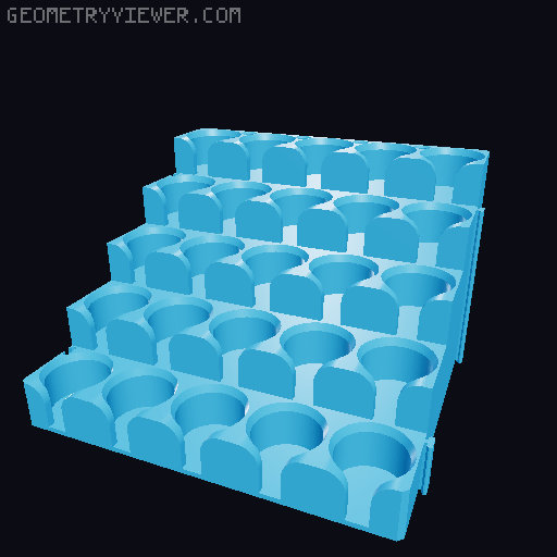 Vallejo / Citadel modular Paint rack 3D model thumbnail