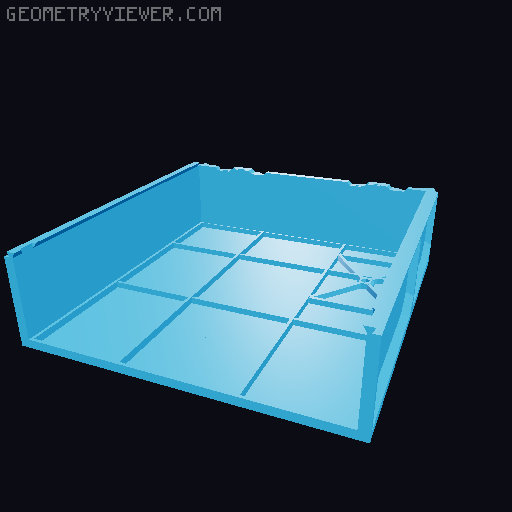 Drawer underdesk for Ikea Bekant 3D model thumbnail