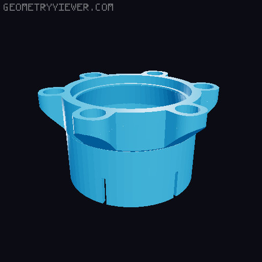2-1/2" - 63mm / 64mm Magnetic Dust Collection Connectors / Fittings 3D model thumbnail