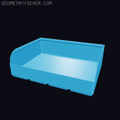 Gridfinity rouded bins collection all sizes 3D model thumbnail