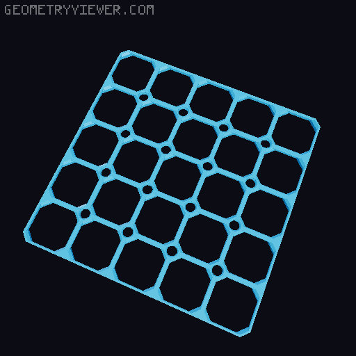 openGrid with Multiboard-compatible screw holes 3D model thumbnail