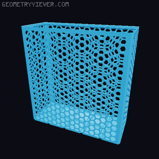 Gridfinity Hex Bins Light (rotated grid) all sizes 3D model thumbnail