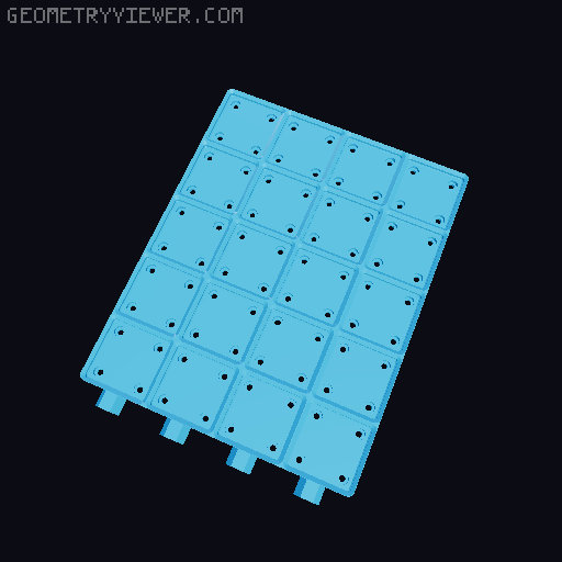 Gridfinity honeycomb wall baseplates 3D model thumbnail