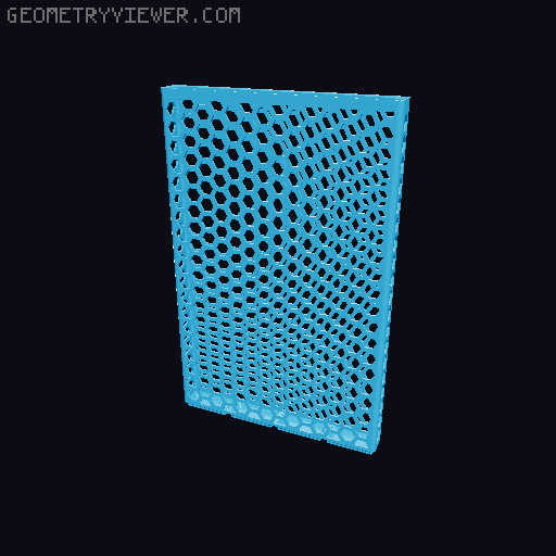 Gridfinity Hex Bins Light (rotated grid) all sizes 3D model thumbnail
