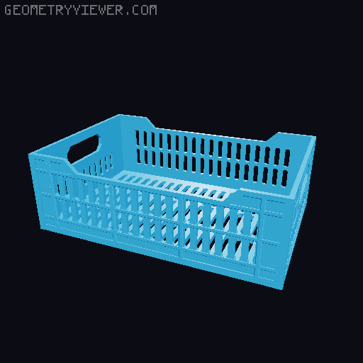 Stackable Crate Plus 3D model thumbnail