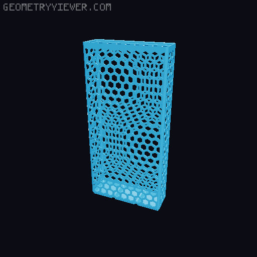 Gridfinity Hex Bins Light all sizes 3D model thumbnail