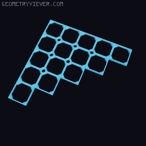 openGrid Triangular Tiles (2x2 - 12x12) 3D model thumbnail