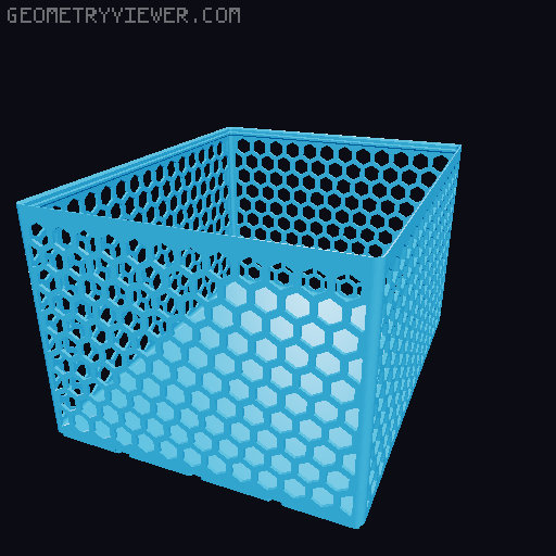 Gridfinity Hex Bins all sizes 3D model thumbnail