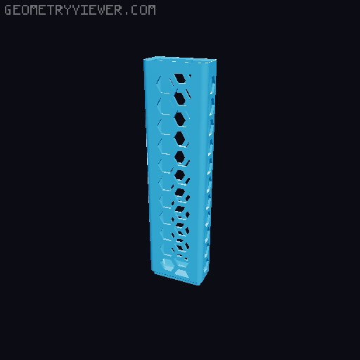 Gridfinity Hex Bins Light (rotated grid) all sizes 3D model thumbnail