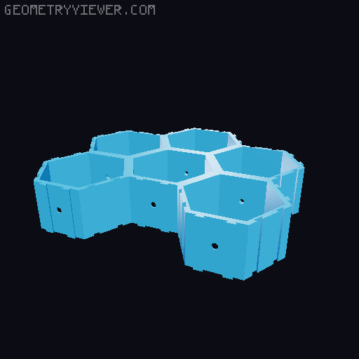 Lego Minifigure Hexagons - Bigger and Better 3D model thumbnail