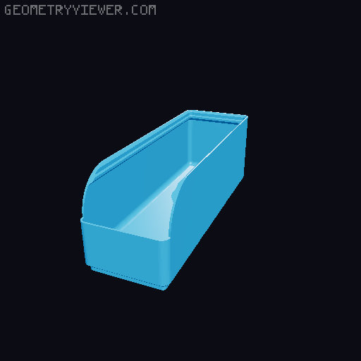 Gridfinity rouded bins collection all sizes 3D model thumbnail