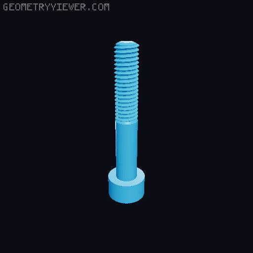 Hundreds of Metric Allen Screws with Cylindrical Head M2 up to M64 3D model thumbnail