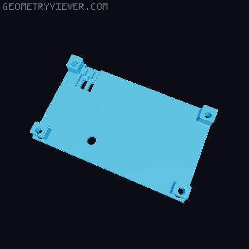 Xtouch split back board cover (remixed, stylus clearance) 3D model thumbnail