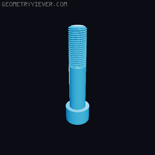 Hundreds of Metric Allen Screws with Cylindrical Head M2 up to M64 3D model thumbnail