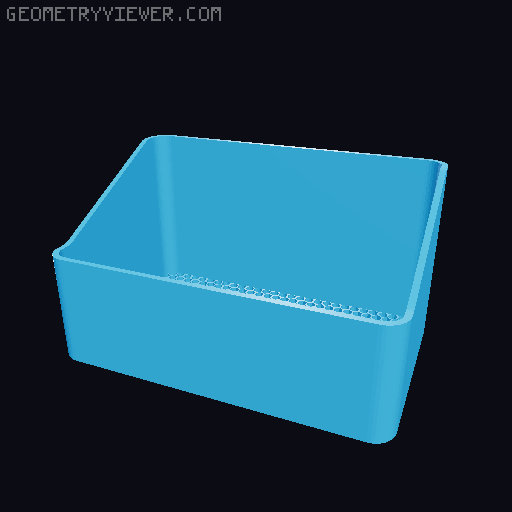Bin for Ikea skadis - 564 models - hooks need support 3D model thumbnail