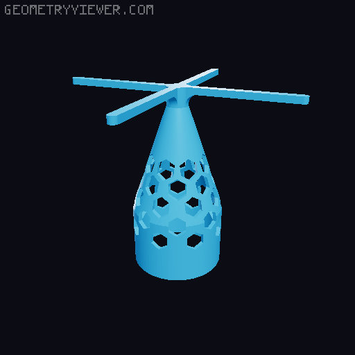 Moss pole (also for anorganic filling) 3D model thumbnail