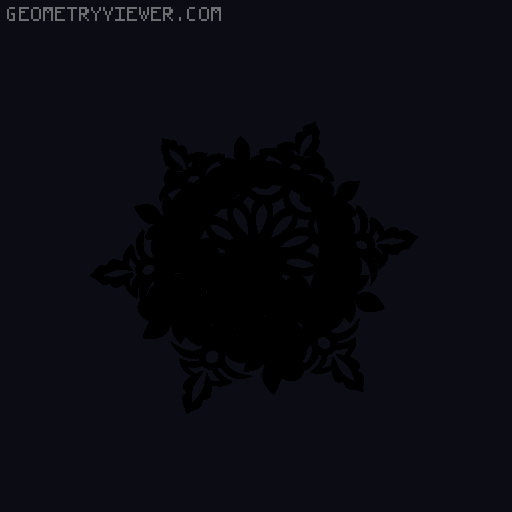 Initial A-Z snowflake décor 3D model thumbnail