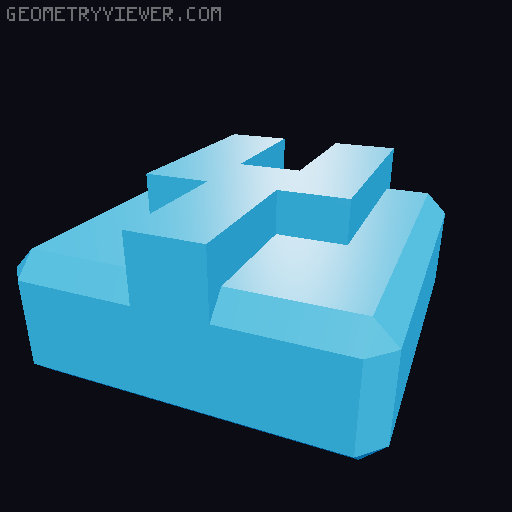 PrintABlok:WritersBloks interlocking letter blocks 3D model thumbnail