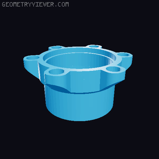 2-1/2" - 63mm / 64mm Magnetic Dust Collection Connectors / Fittings 3D model thumbnail