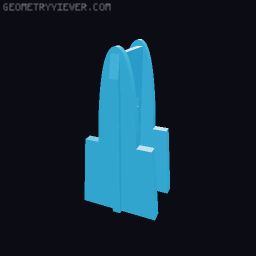 Ford BA/BF Falcon Dash Triangle 3D model thumbnail