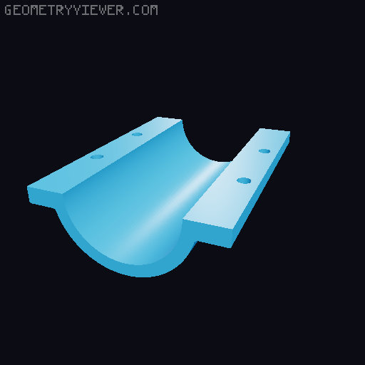 Bike Cable Lock Holder 3D model thumbnail