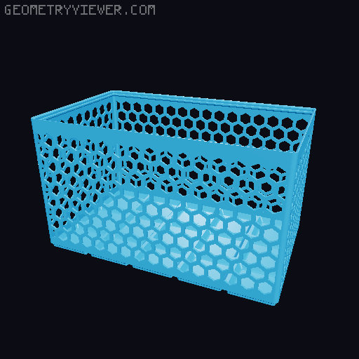 Gridfinity Hex Bins Light all sizes 3D model thumbnail