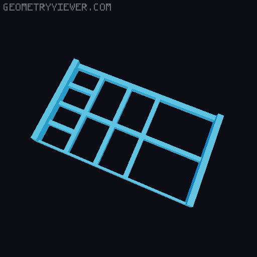 Additional dividing shelves for Tools modular desktop stand 3D model thumbnail