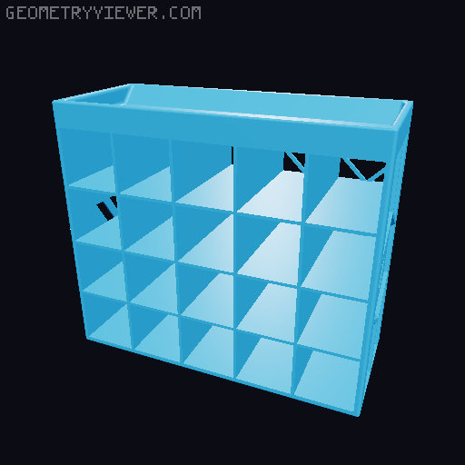 Minimal Small Screw Organizer 3D model thumbnail