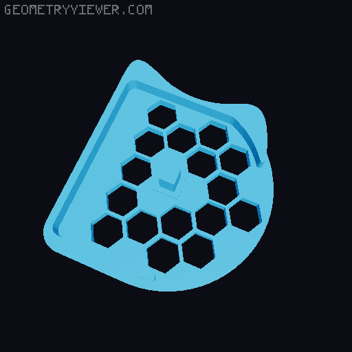 Hex pocket catapult 3D model thumbnail