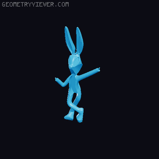 Bugs Bunny Standing 3D model thumbnail