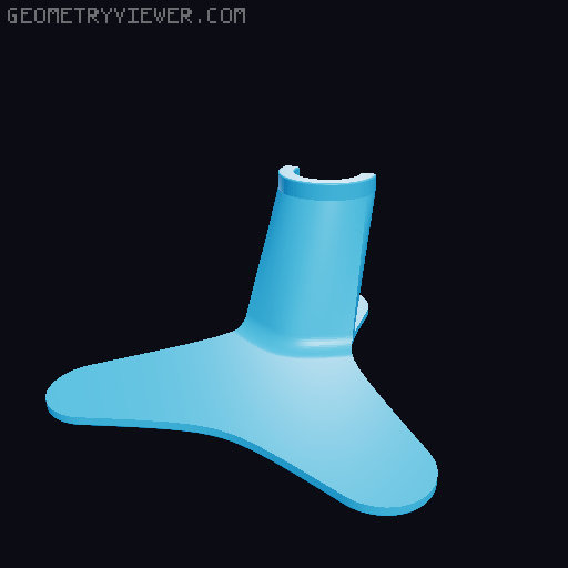 Pool hose holder for Intex, Marimex, Bestway pools 3D model thumbnail