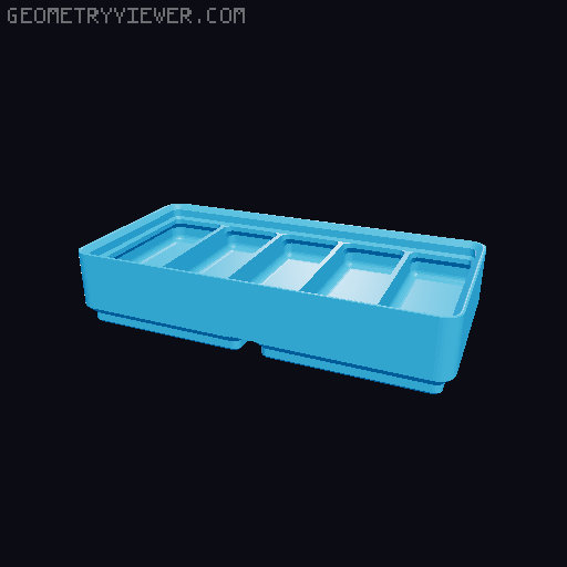 Gridfinity Divider Bins 3D model thumbnail