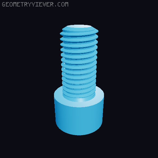 Hundreds of Metric Allen Screws with Cylindrical Head M2 up to M64 3D model thumbnail