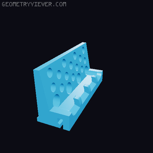 Modified Driver Holders for Modular Tool Rail System 3D model thumbnail