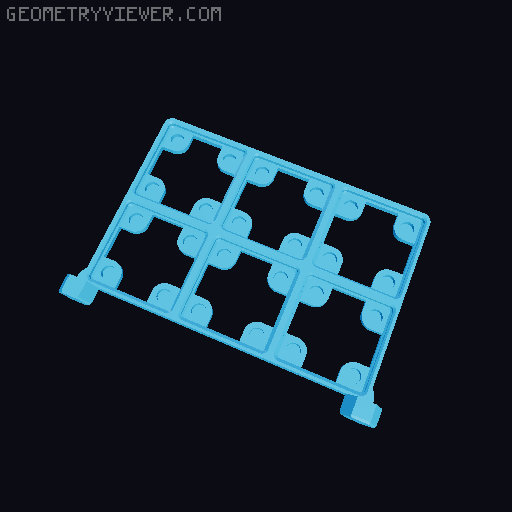 Honeycomb Wall Gridfinity Magnet Base 3D model thumbnail