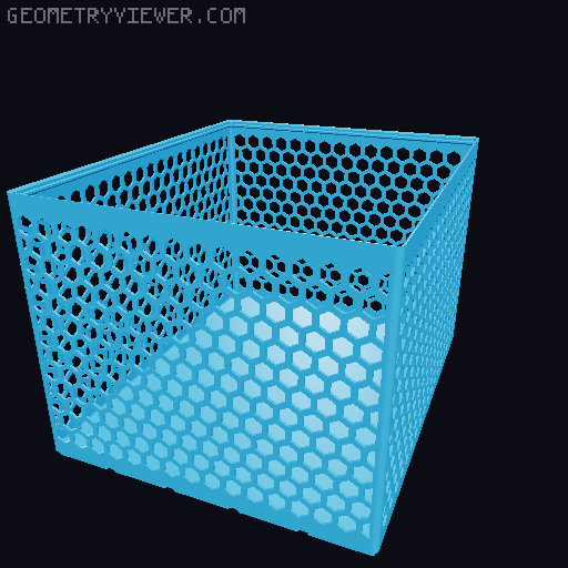Gridfinity Hex Bins all sizes 3D model thumbnail